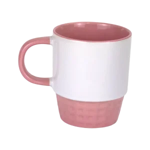 TAZA DE CAFE 10OZ ROSADO
