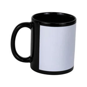 TAZA FRANJA BLANCA NEGRO