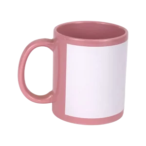 TAZA FRANJA BLANCA ROSADO