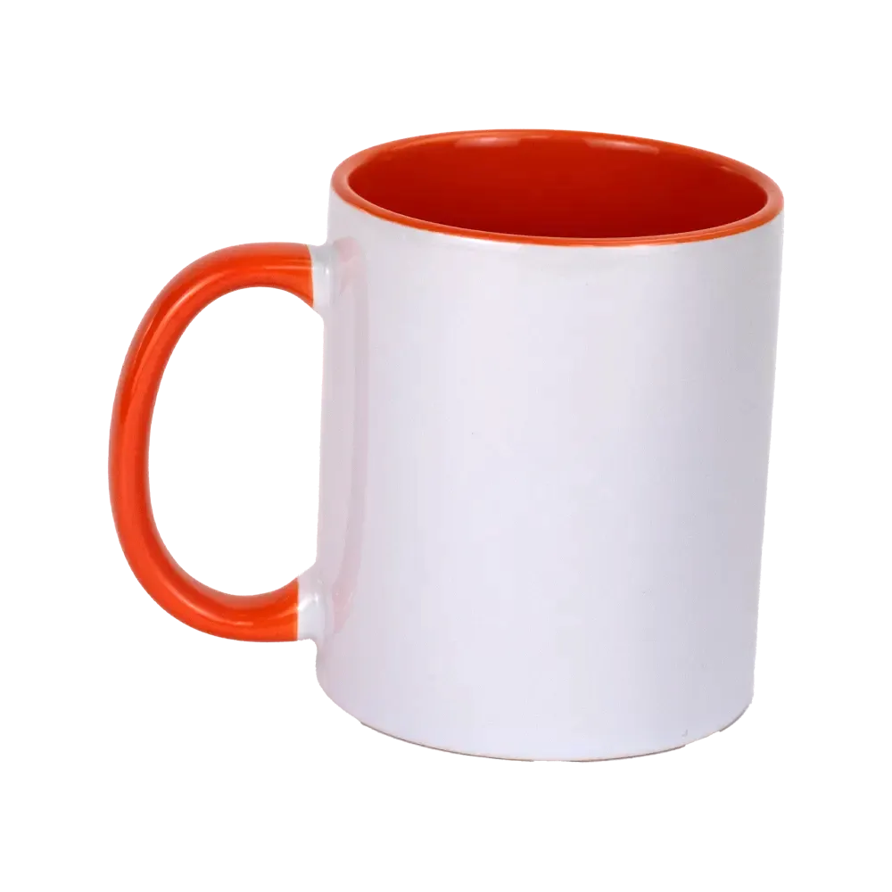 Taza Sublimable con Interior Naranja 11oz