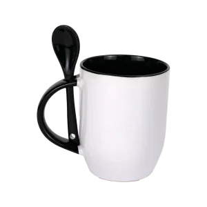 TAZA CUCHARITA NEGRO