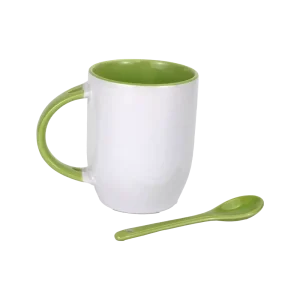 TAZA CUCHARITA VERDE