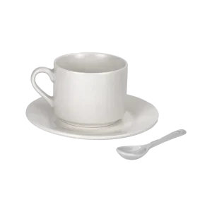 SET DE CAFE (3PCS) CUCHARITA + TAZA + PLATO