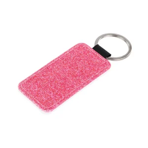 LL. PU C/ GLITTER RECTANGULAR ROSADO