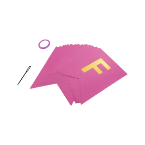 BANDERIN FELIZ CUMPLEAÑOS FUCSIA