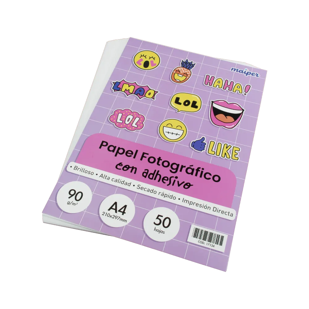 PAPEL ADH. FOTOGRAFICO A4 90G 50HOJAS - Imagen 2