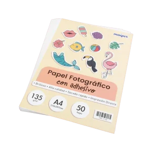 PAPEL ADH. FOTOGRAFICO A4 135G 50HOJAS