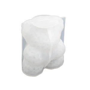 MOLDE VELA OSITO CON FLORES