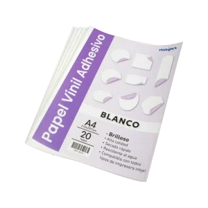 ADHESIVO VINIL BLANCO A4 20HOJAS