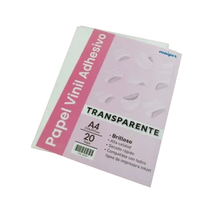 ADHESIVO VINIL TRANSPARENTE A4 20HOJAS