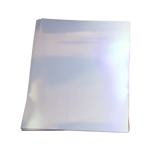 ADHESIVO VINIL HOLOGRAFICO PLATEADO A4 20HOJAS