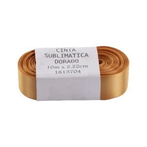 CINTA BEBE SUBLIM DORADO 2.22CM X 10M