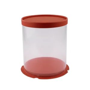 CAJA P/ TORTA REDONDO 17.5*21CM ROJO