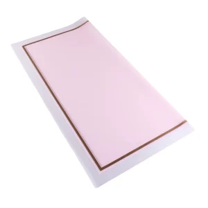 PAPEL COREANO FRAN TRANSP BORD DOR ROSADO 58*58 20