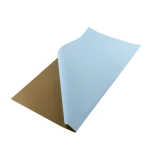 PAPEL COREANO CELESTE/DORADO 58*58CM 20HOJAS