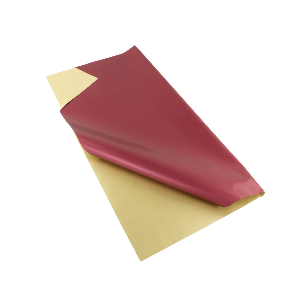 Papel Coreano Rojo Oscuro/Dorado 58 x 58 cm – 20 Hojas