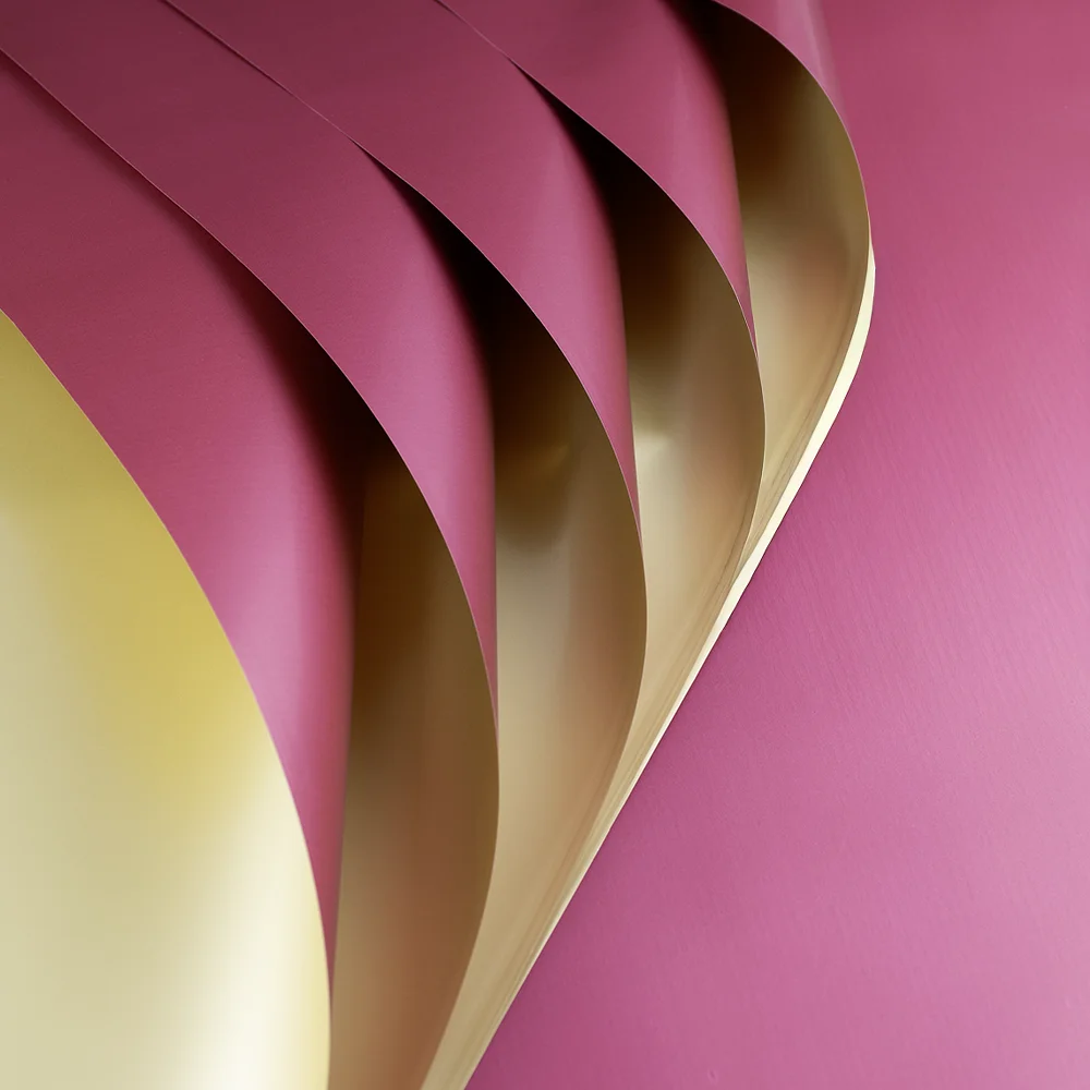 Papel Coreano Rojo Oscuro/Dorado 58 x 58 cm – 20 Hojas - Imagen 2