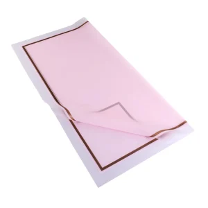 PAPEL COREANO FRAN TRANSP BORD DOR ROSADO 58*58 20
