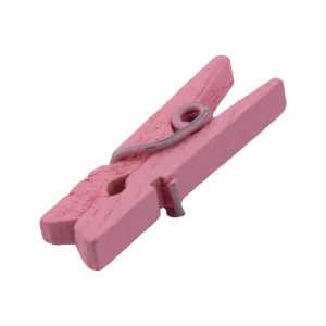 PINCITA DE MADERA ROSADO 50UNID