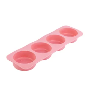 Molde para Jabón Redondo Ergonómico de 4 Cavidades 28 x 8 cm